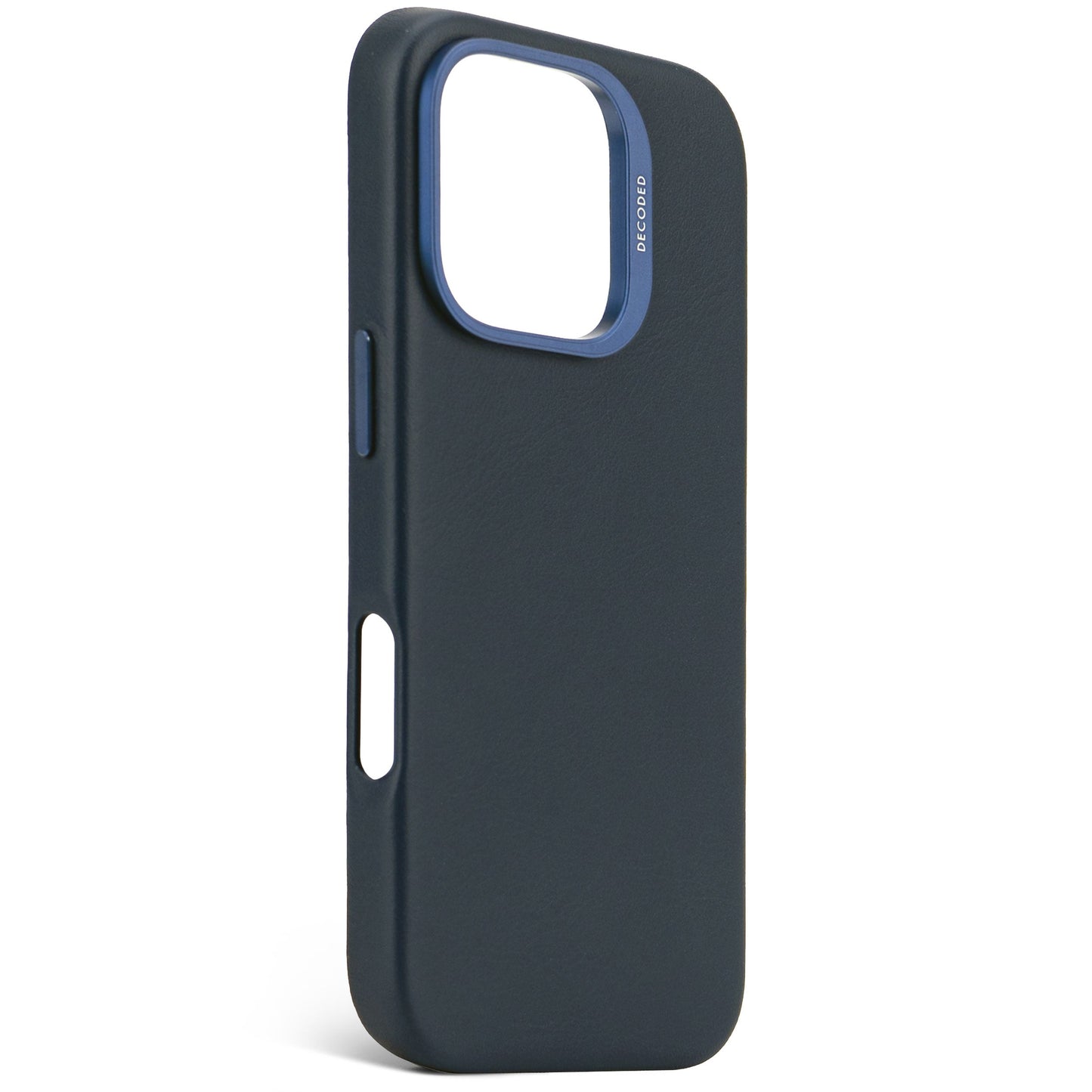 DECODED Leather Backcover for iPhone 16 Pro - Navy Blue