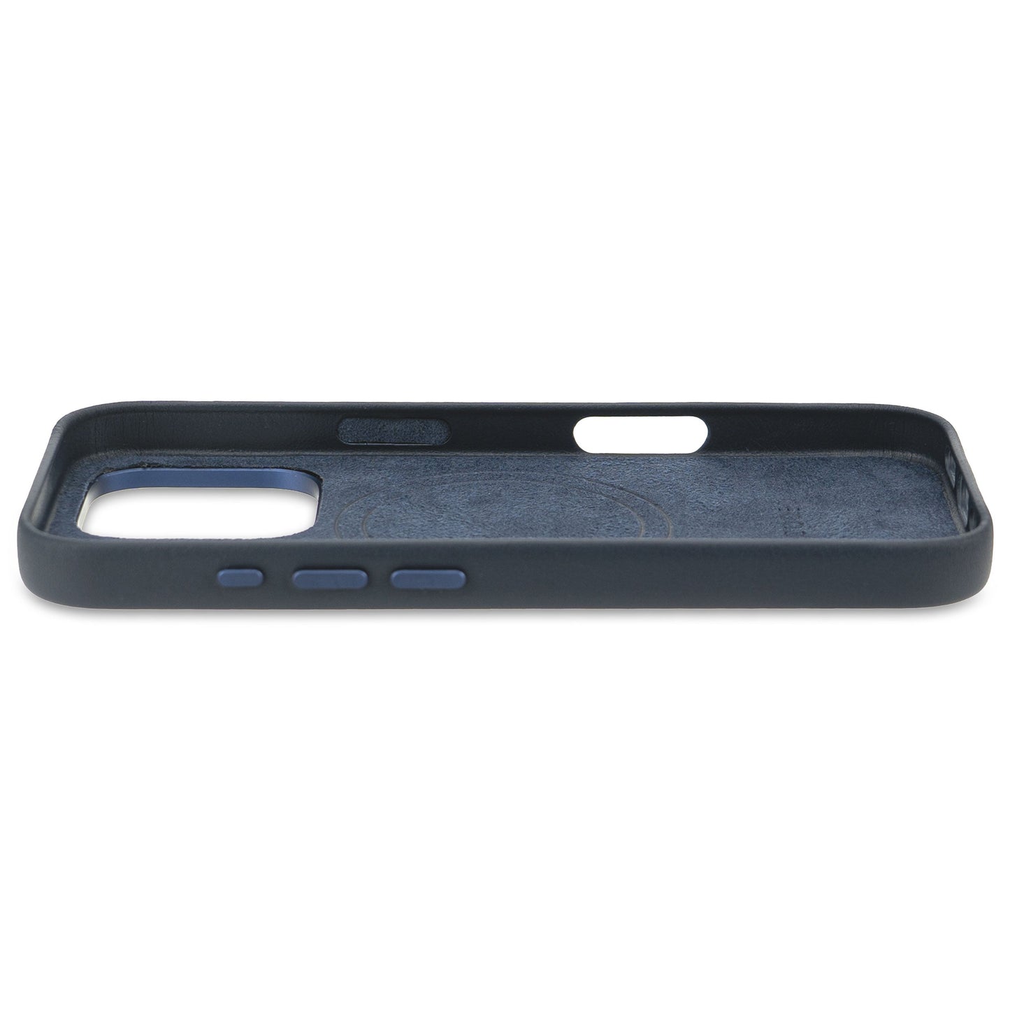 DECODED Leather Backcover for iPhone 16 Pro - Navy Blue
