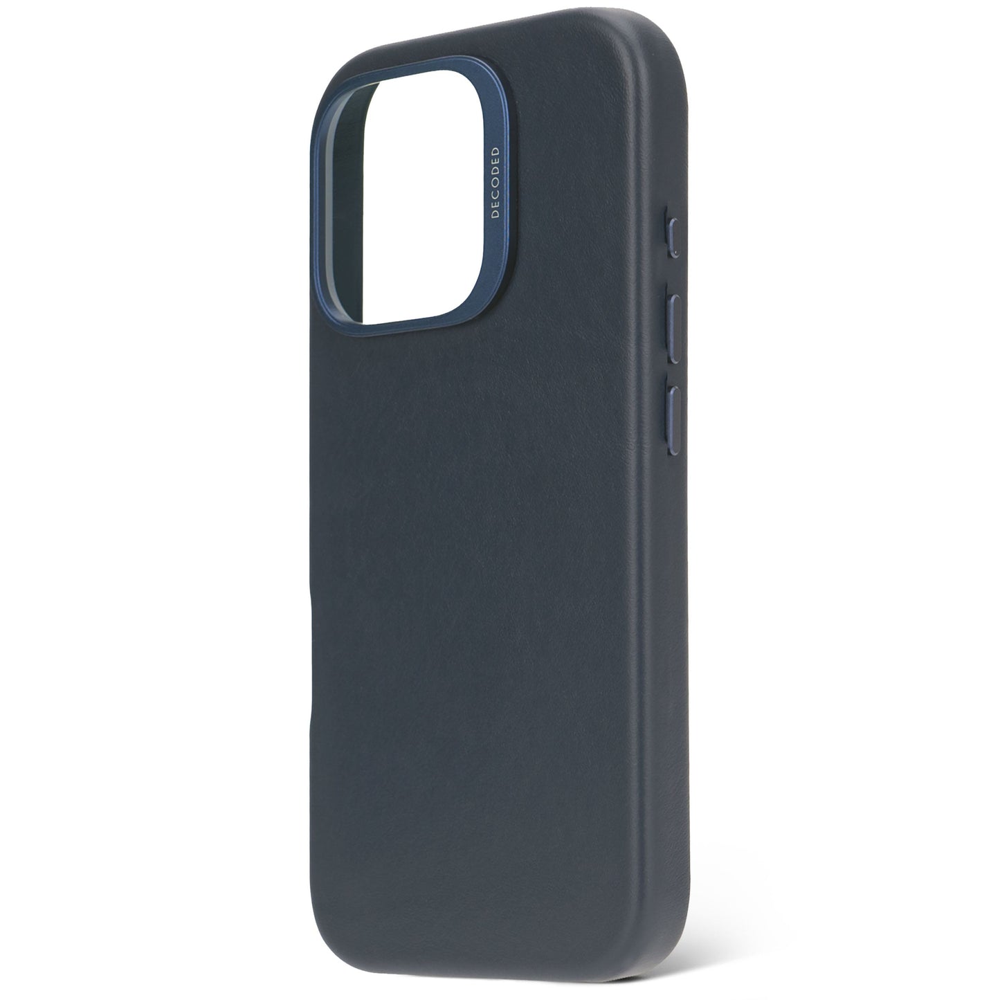 DECODED Leather Backcover for iPhone 16 Pro - Navy Blue