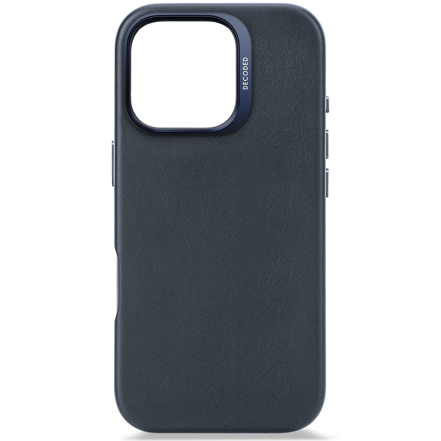 DECODED Leather Backcover for iPhone 16 Pro - Navy Blue