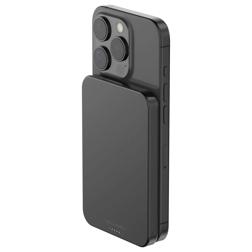 Decoded Ultra Slim Qi2 Wireless Powerbank 5000 MaH - Black - iSTYLE.mk