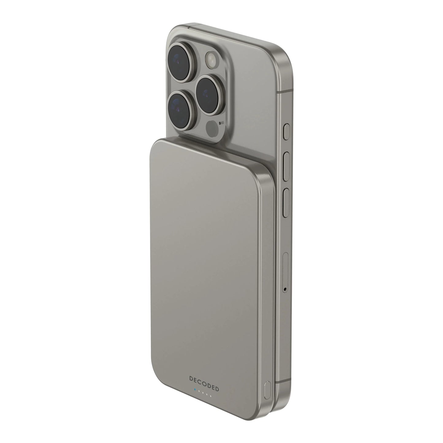 Decoded Ultra Slim Qi2 Wireless Powerbank 5000 MaH - Titanium