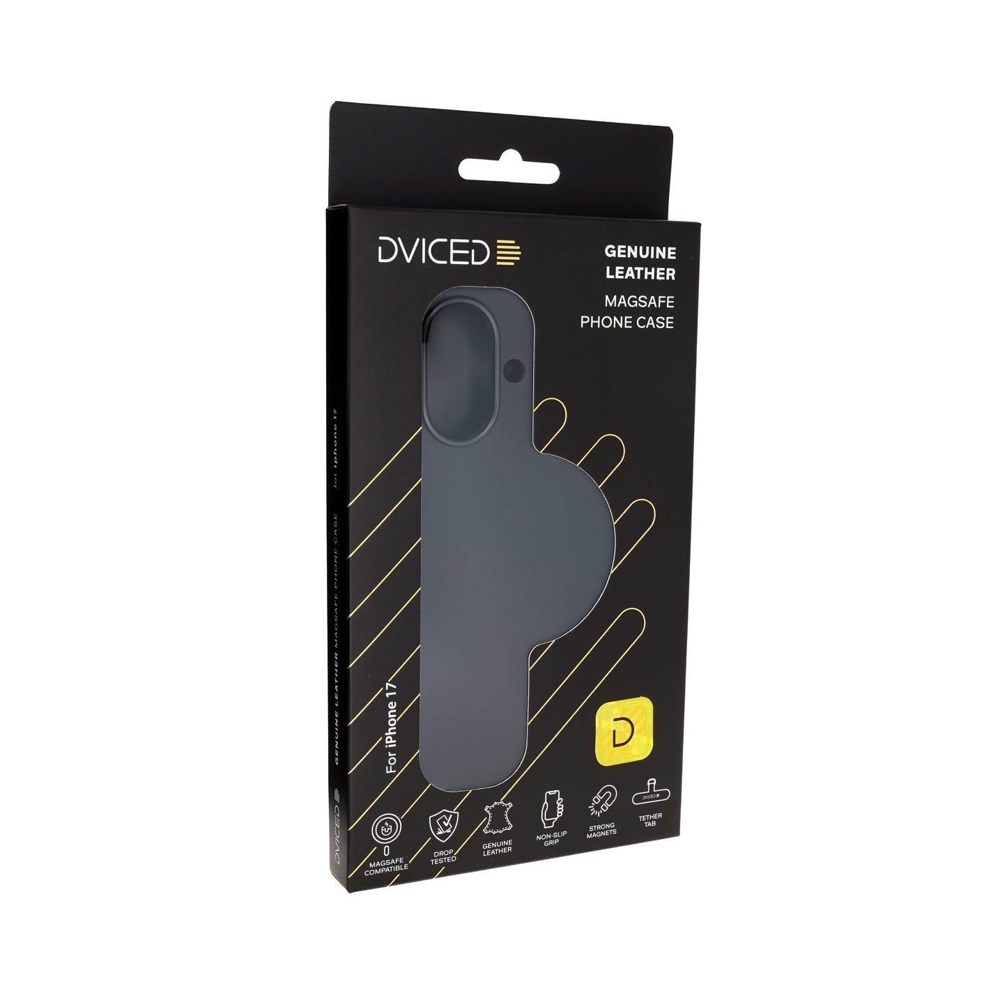 Dviced Leather MagSafe iPhone 17 case - Black