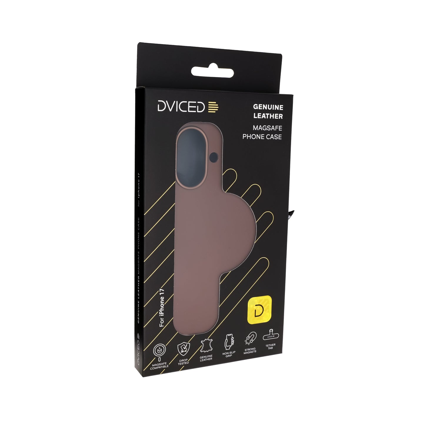 Dviced Leather MagSafe iPhone 17 case - Brown