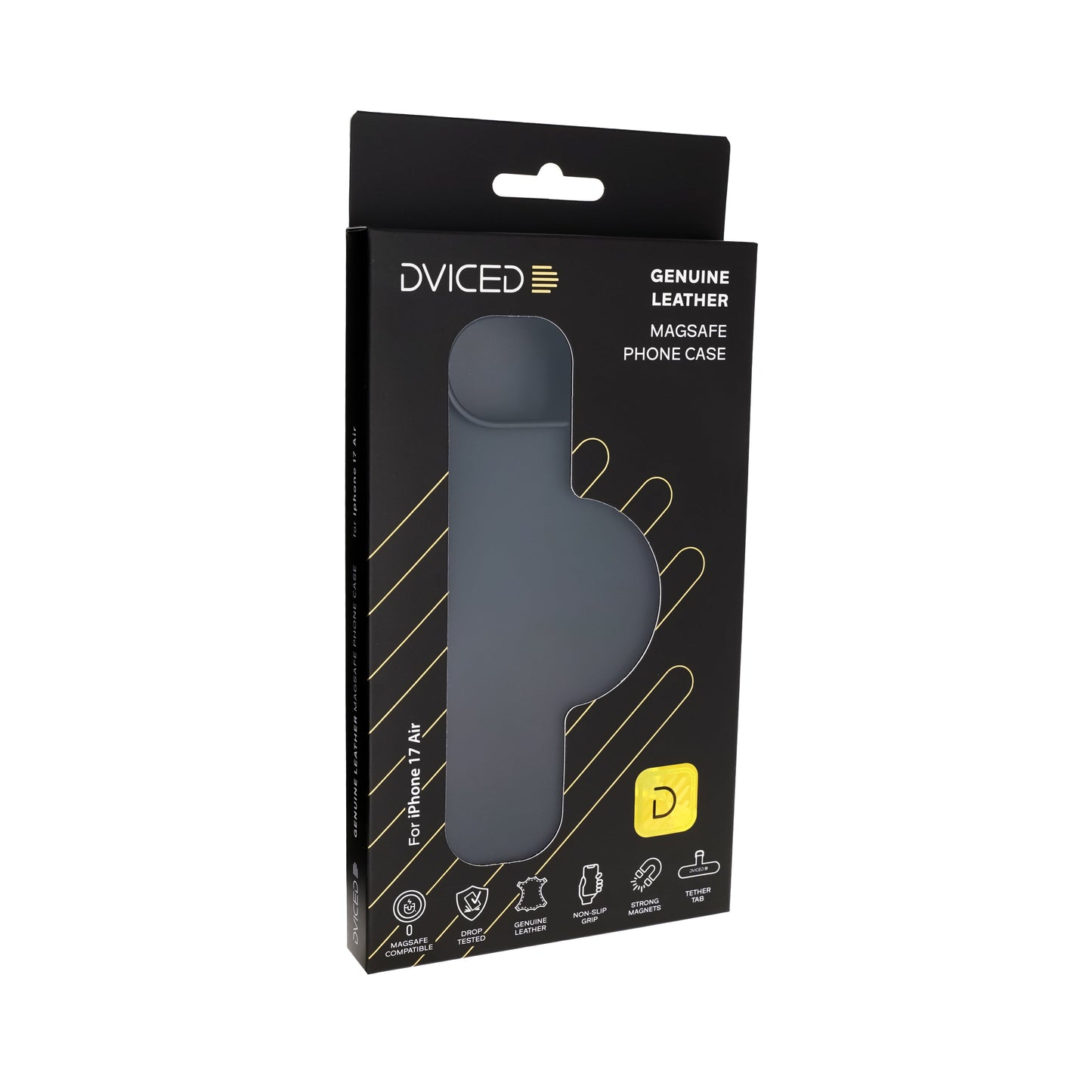 Dviced Leather MagSafe iPhone 17 Air case - Black