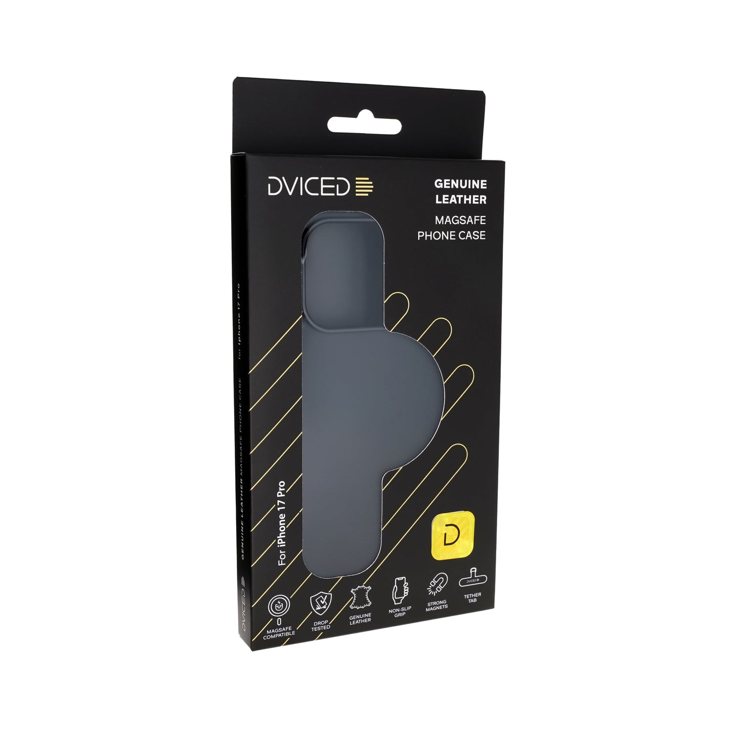 Dviced Leather MagSafe iPhone 17 Pro case - Black