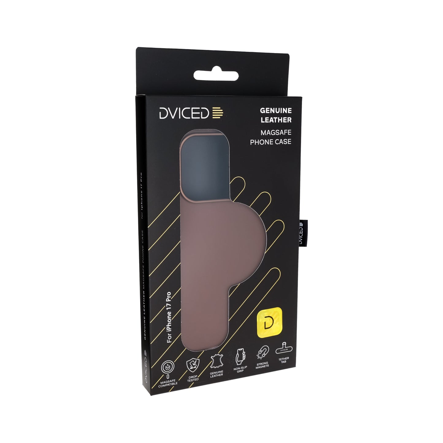 Dviced Leather MagSafe iPhone 17 Pro case - Brown