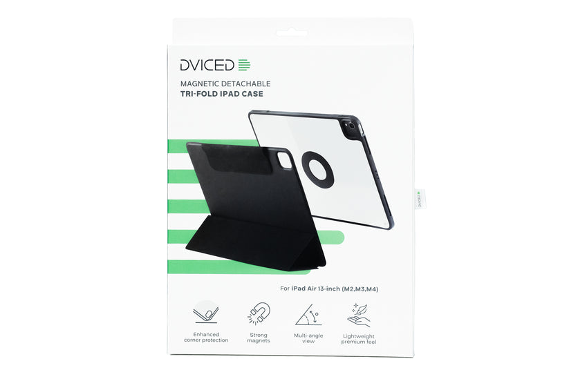 Dviced Hybrid case for iPad Air 13-inch (M2,M3,M4) - Black - iSTYLE.mk