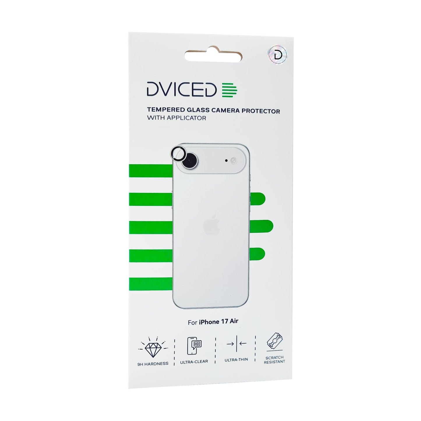 Dviced Tempered glass camera protector for iPhone 17 Air with applicator