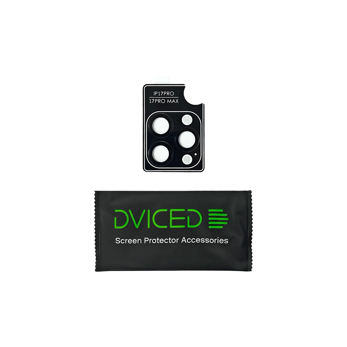 Dviced Tempered glass camera protector for iPhone 17 Pro/17 Pro Max with applicator