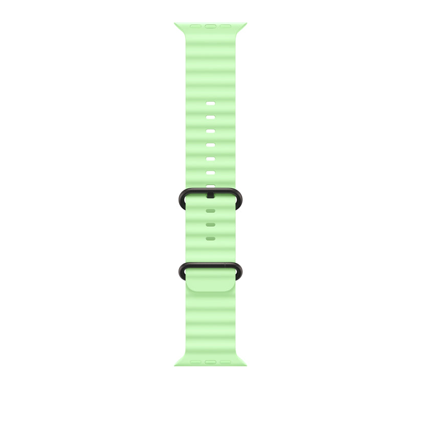49mm Neon Green Ocean Band - Black Titanium Finish - iSTYLE MK