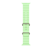 49mm Neon Green Ocean Band - Natural Titanium Finish - iSTYLE MK