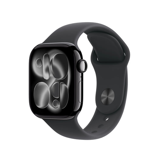 Apple Watch Series 11 GPS 42mm Jet Black Aluminium Case with Black Sport Band - S/M - iSTYLE MK