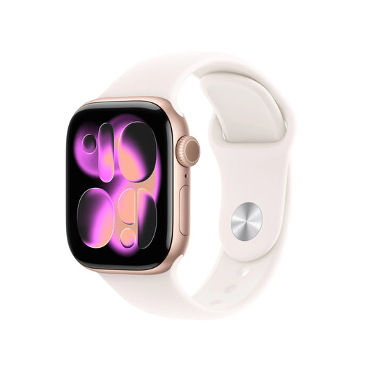 Apple Watch Series 11 GPS 42mm Rose Gold Aluminium Case with Light Blush Sport Band - M/L - iSTYLE MK