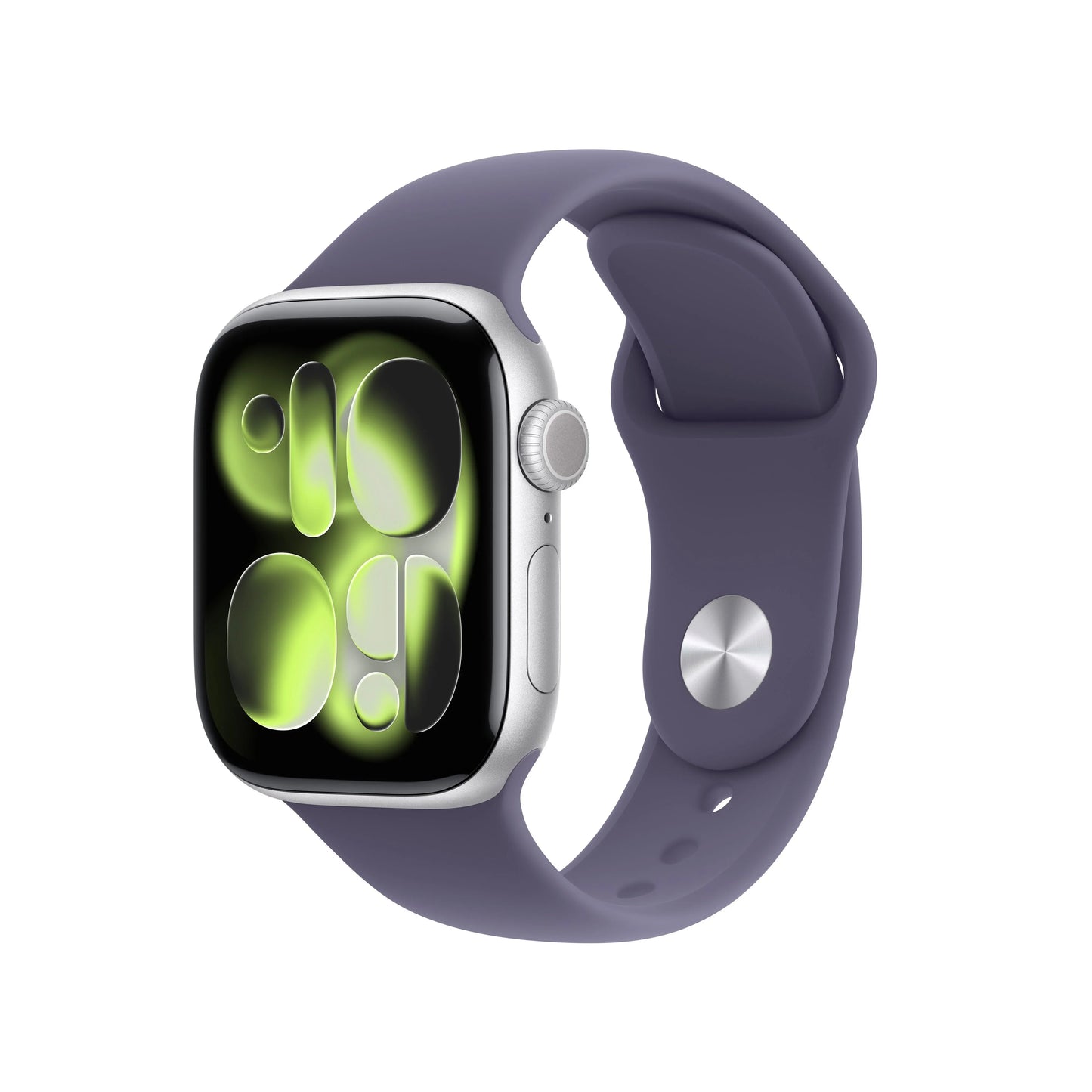 Apple Watch Series 11 GPS 42mm Silver Aluminium Case with Purple Fog Sport Band - S/M - iSTYLE MK