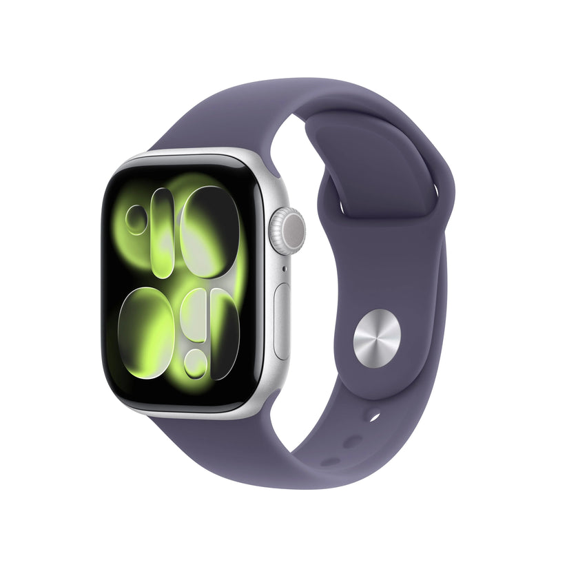 Apple Watch Series 11 GPS 42mm Silver Aluminium Case with Purple Fog Sport Band - S/M - iSTYLE MK