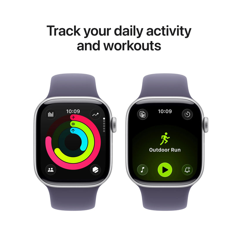 Apple Watch Series 11 GPS 42mm Silver Aluminium Case with Purple Fog Sport Band - M/L - iSTYLE MK