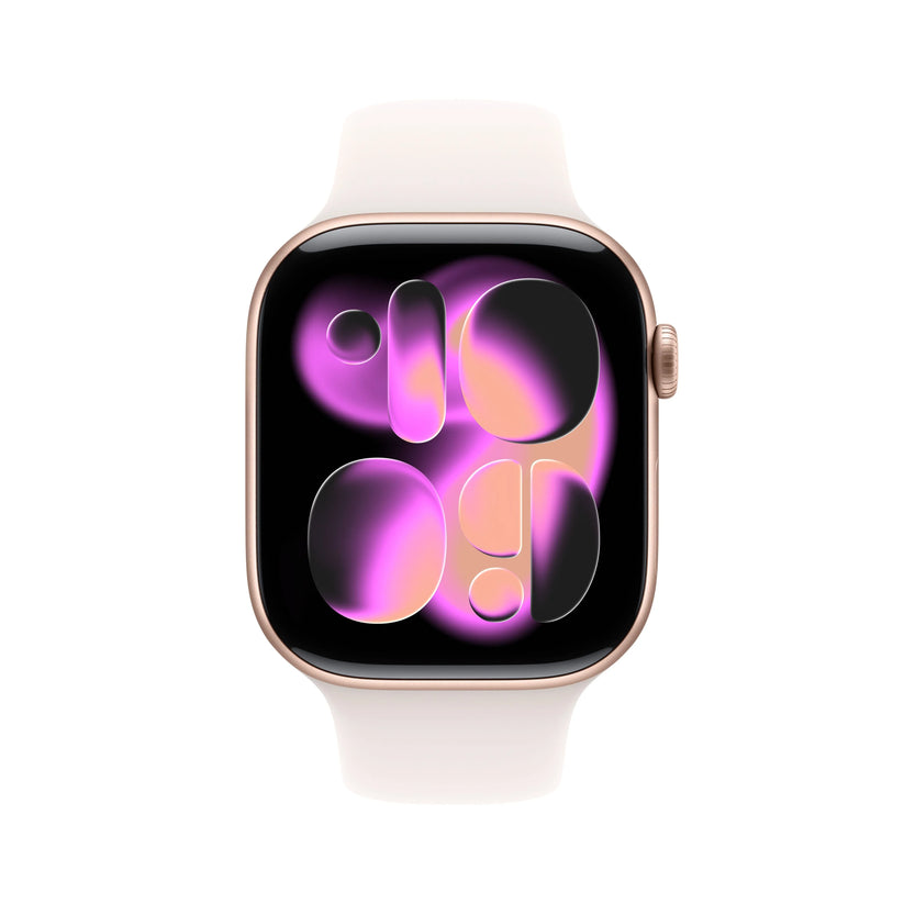 Apple Watch Series 11 GPS 46mm Rose Gold Aluminium Case with Light Blush Sport Band - M/L - iSTYLE MK