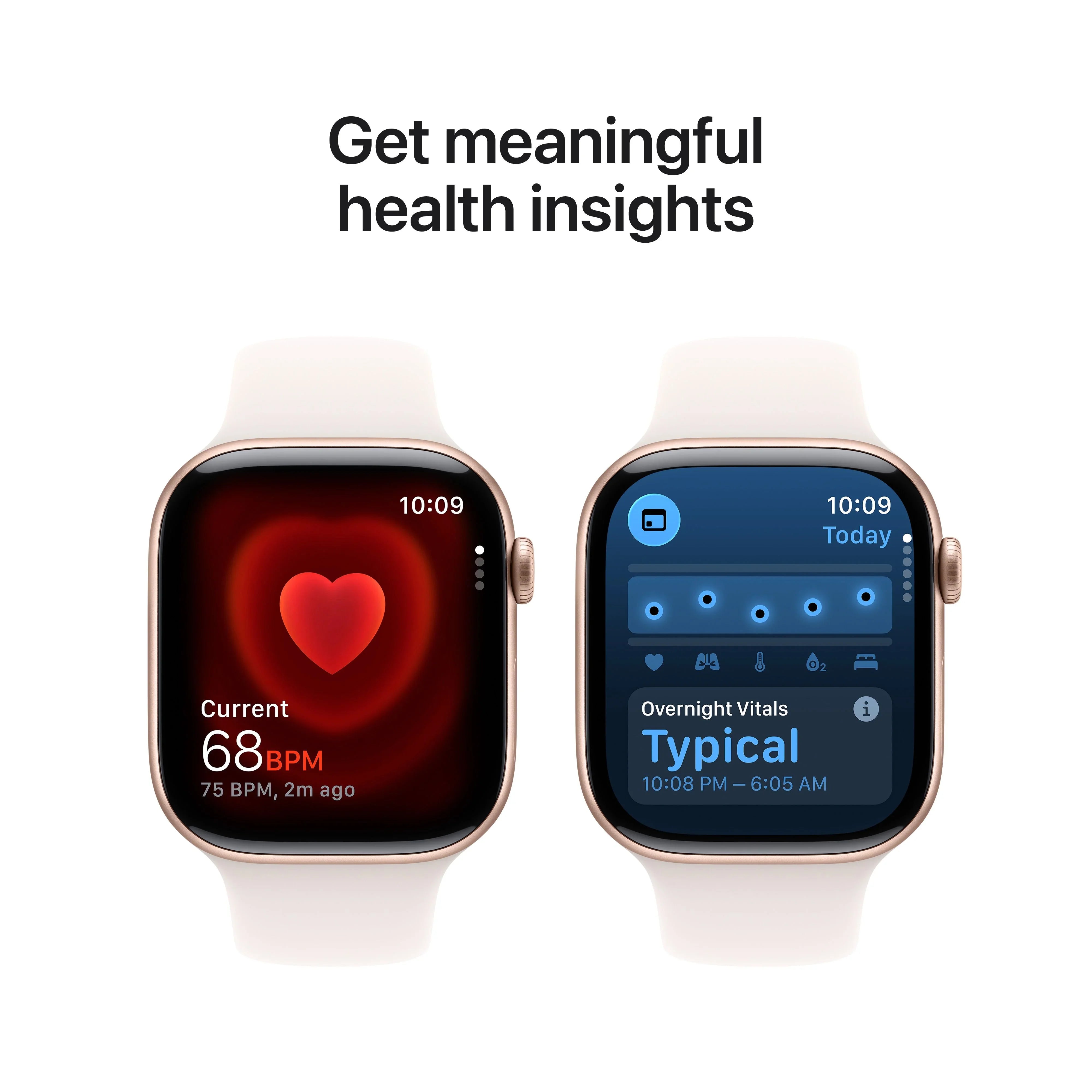Apple Watch Series 11 GPS 46mm Rose Gold Aluminium Case with Light