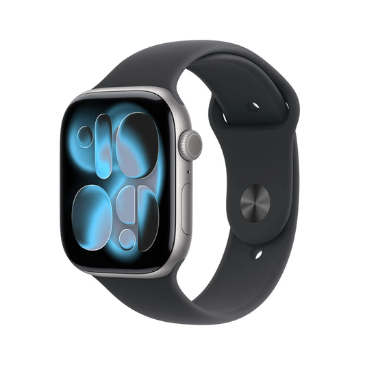 Apple Watch Series 11 GPS 46mm Space Grey Aluminium Case with Black Sport Band - S/M - iSTYLE MK