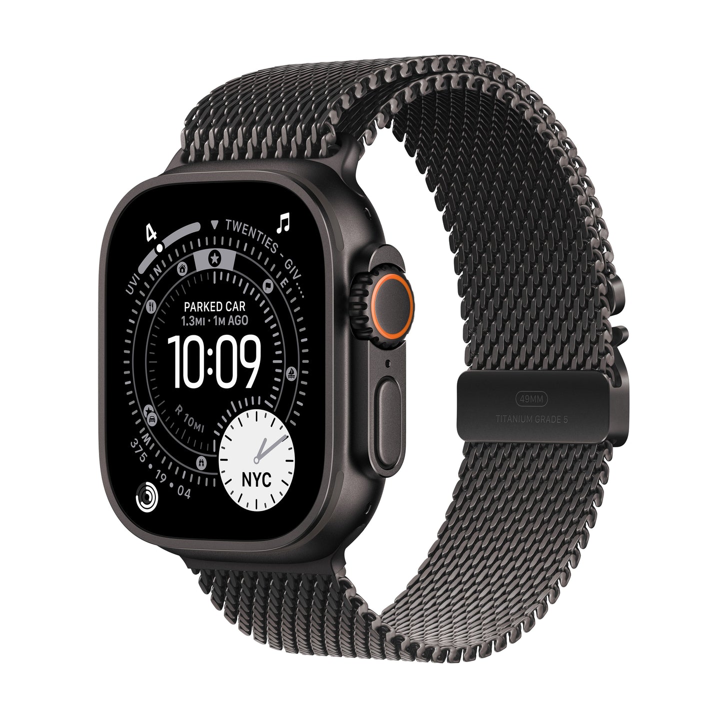 Apple Watch Ultra 3 GPS + Cellular 49mm Black Titanium Case with Black Titanium Milanese Loop - Large - iSTYLE MK