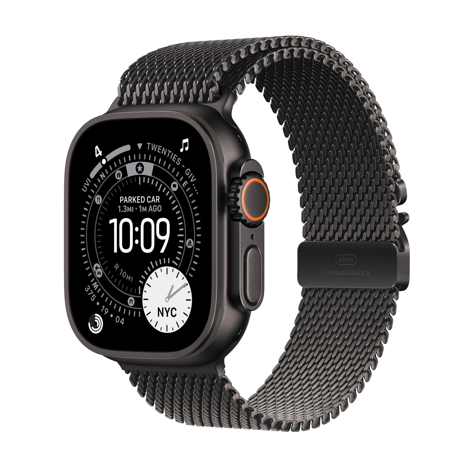Apple Watch Ultra 3 GPS + Cellular 49mm Black Titanium Case with Black Titanium Milanese Loop - Medium - iSTYLE MK