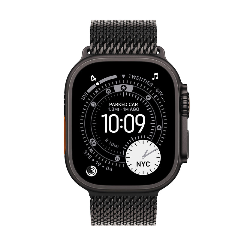 Apple Watch Ultra 3 GPS + Cellular 49mm Black Titanium Case with Black Titanium Milanese Loop - Large - iSTYLE MK