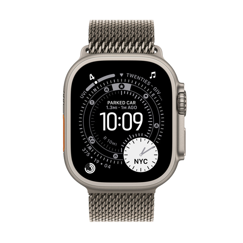 Apple Watch Ultra 3 GPS + Cellular 49mm Natural Titanium Case with Natural Titanium Milanese Loop - Medium - iSTYLE MK