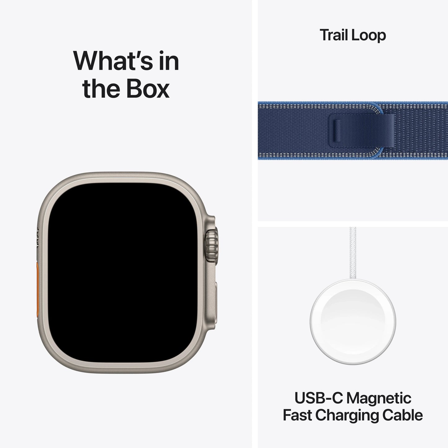 Apple Watch Ultra 3 GPS + Cellular 49mm Natural Titanium Case with Blue/Bright Blue Trail Loop - M/L - iSTYLE MK