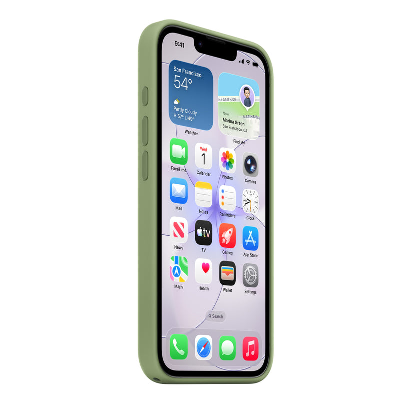 iPhone 17e Silicone Case with MagSafe – Light Moss - iSTYLE.mk