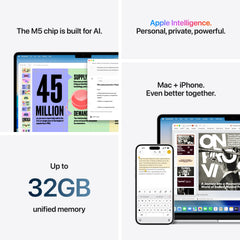 13-inch MacBook Air: Apple M5 chip with 10-core CPU and 10-core GPU, 1TB SSD - Midnight - iSTYLE.mk