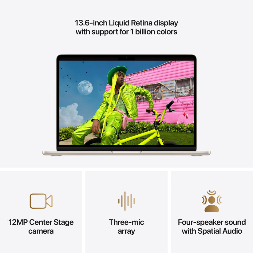13-inch MacBook Air: Apple M5 chip with 10-core CPU and 10-core GPU, 1TB SSD - Starlight - iSTYLE.mk