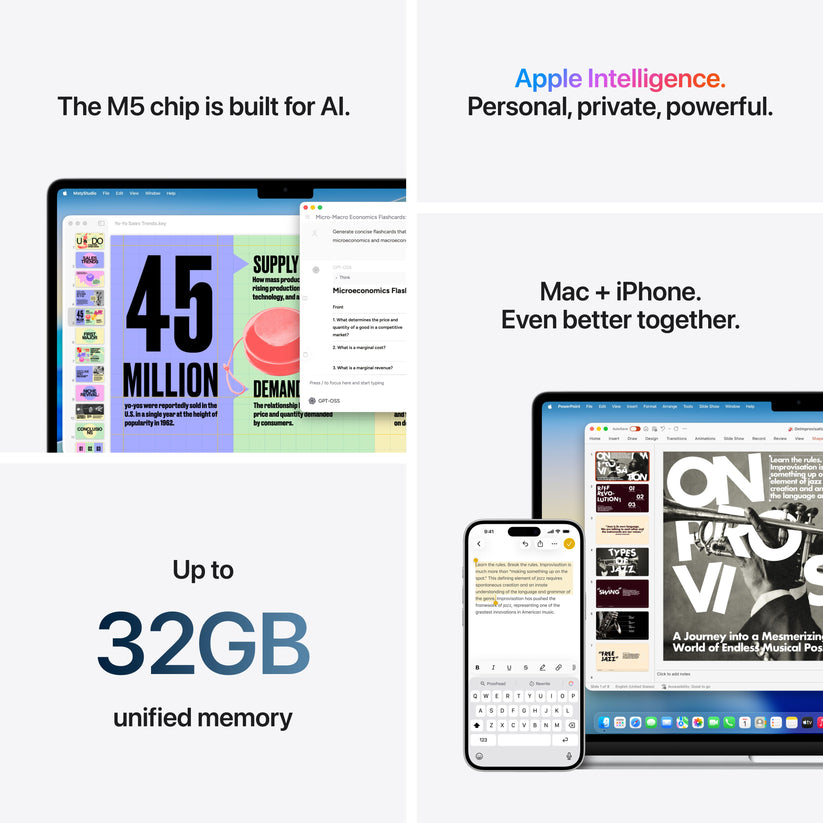 15-inch MacBook Air: Apple M5 chip with 10-core CPU and 10-core GPU, 1TB SSD - Starlight - iSTYLE.mk