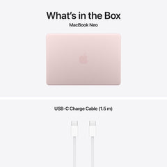 13-inch MacBook Neo: Apple A18 Pro chip with 6‑core CPU and 5‑core GPU, Magic Keyboard, 256GB SSD - Blush - iSTYLE.mk