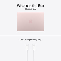 13-inch MacBook Neo: Apple A18 Pro chip with 6‑core CPU and 5‑core GPU, Magic Keyboard with Touch ID, 512GB SSD - Blush - iSTYLE.mk