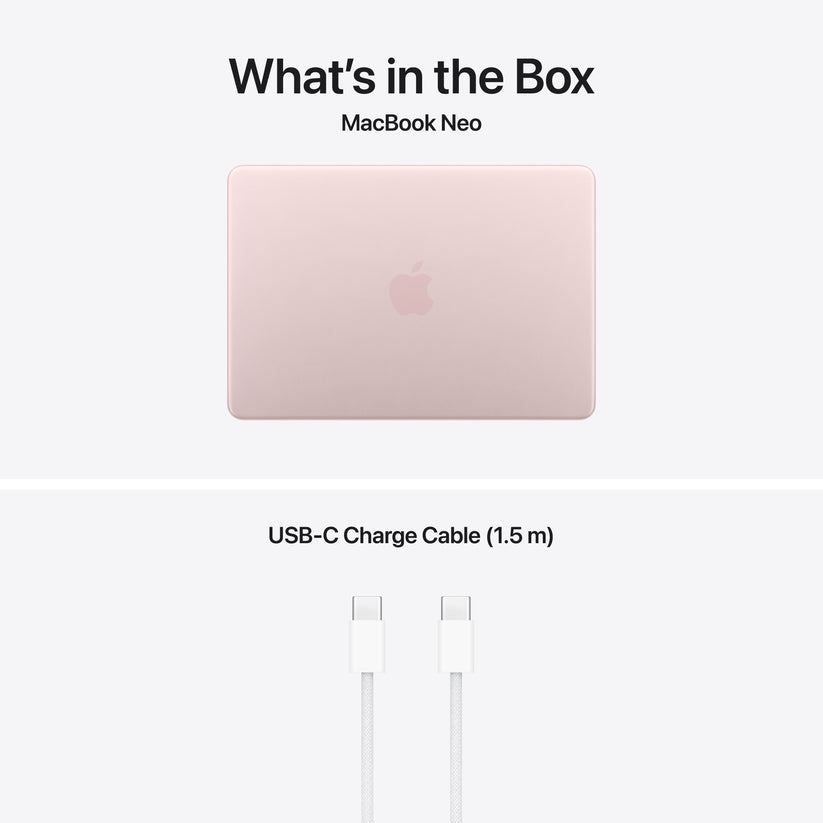 13-inch MacBook Neo: Apple A18 Pro chip with 6‑core CPU and 5‑core GPU, Magic Keyboard with Touch ID, 512GB SSD - Blush - iSTYLE.mk