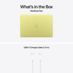 13-inch MacBook Neo: Apple A18 Pro chip with 6‑core CPU and 5‑core GPU, Magic Keyboard with Touch ID, 512GB SSD - Citrus - iSTYLE.mk