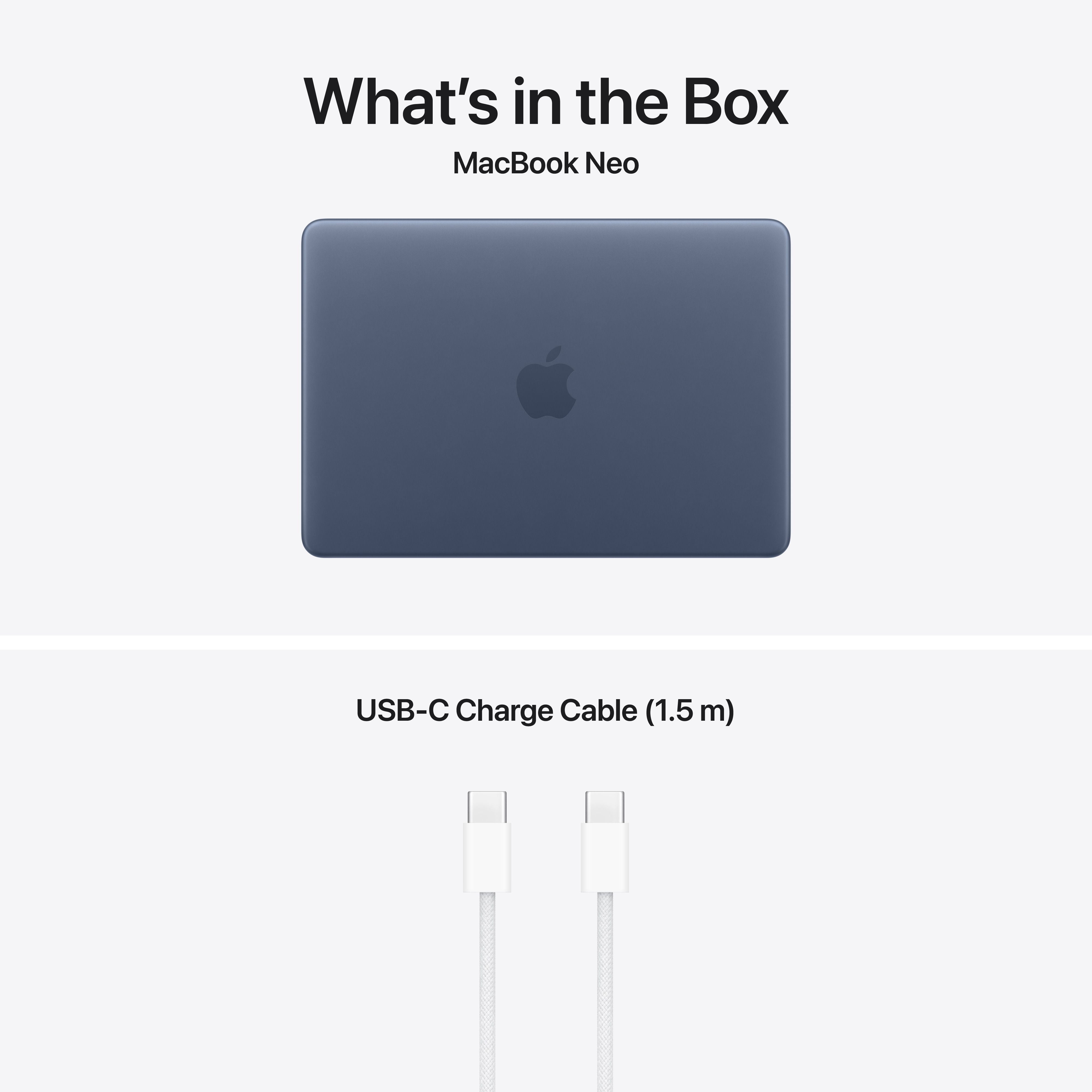 13-inch MacBook Neo: Apple A18 Pro chip with 6‑core CPU and 5‑core