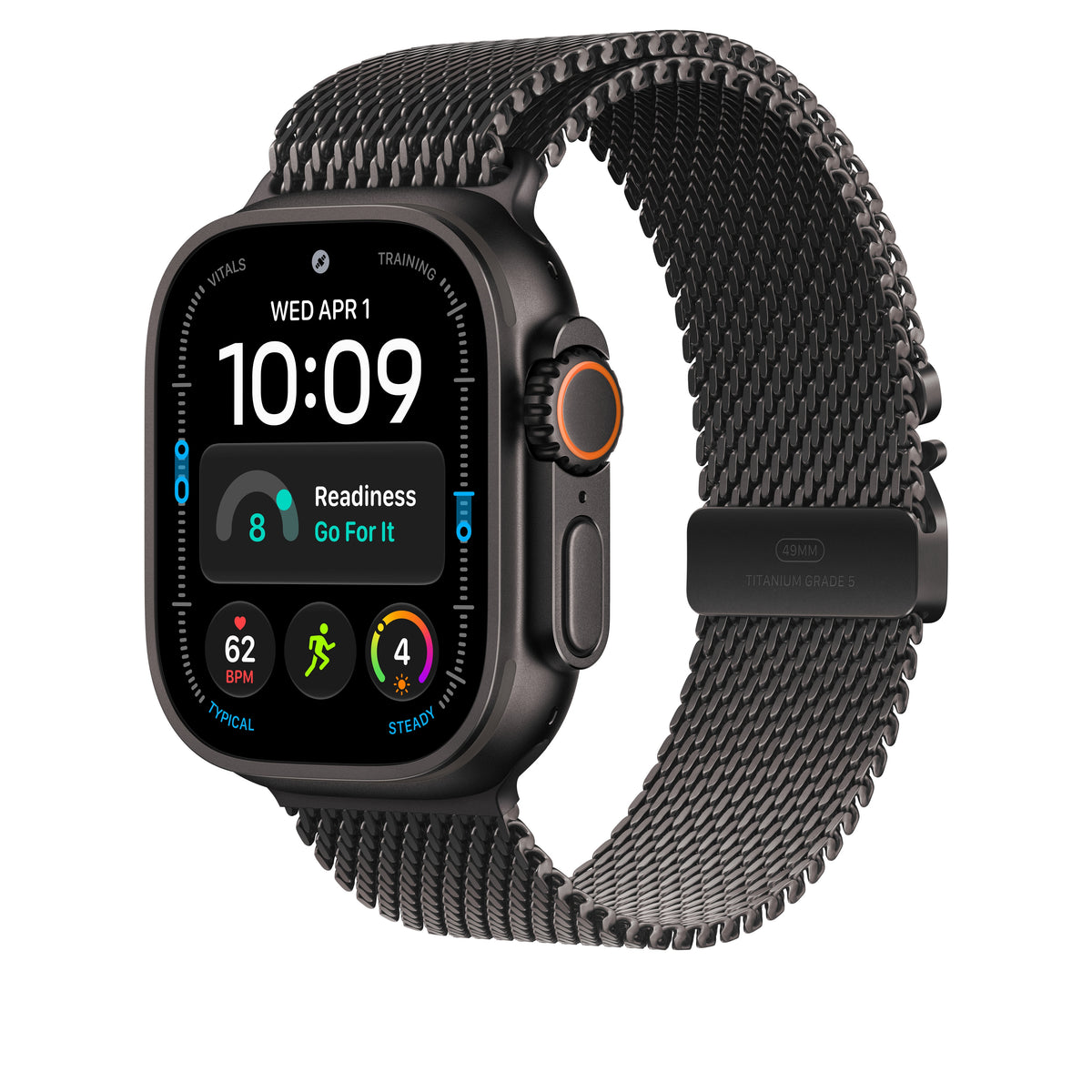 49mm Black Titanium Milanese Loop - Large - iSTYLE.mk