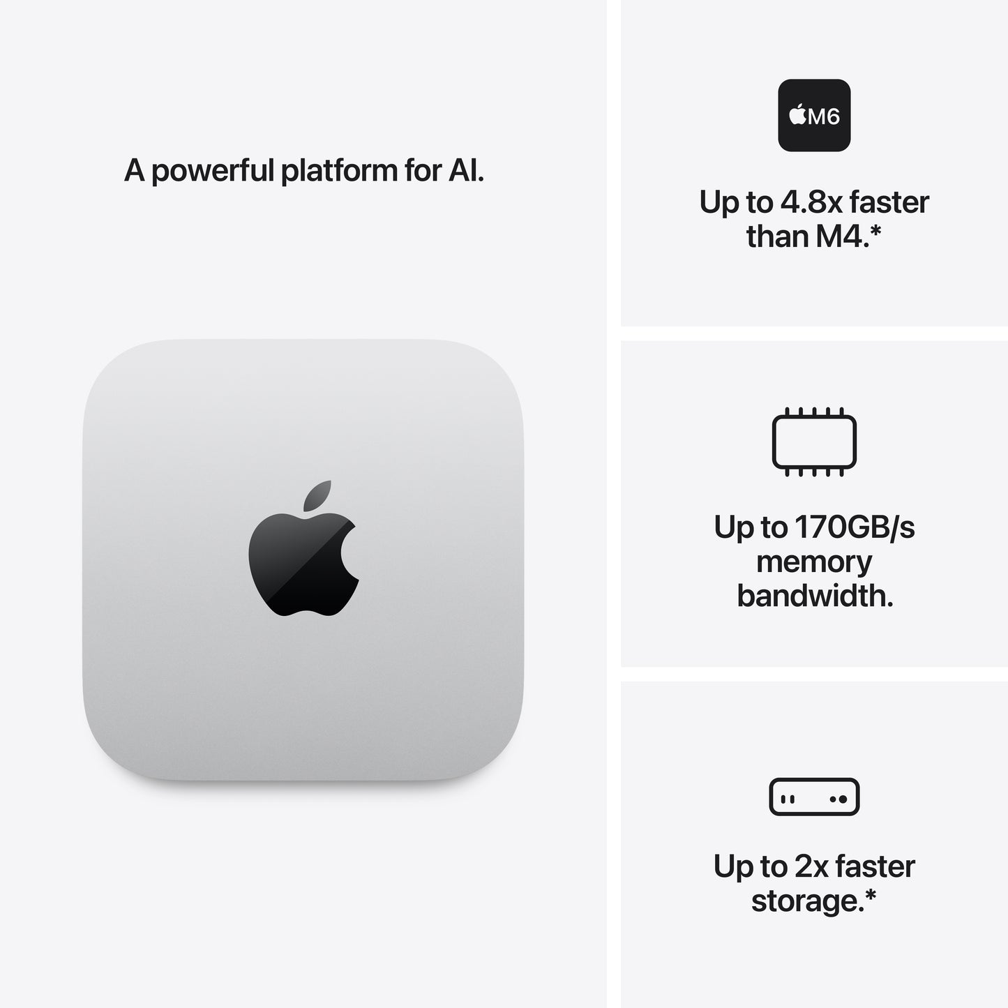 Mac mini: Apple M6 chip with 12-core CPU and 12-core GPU, 512GB SSD - Silver - iSTYLE.mk
