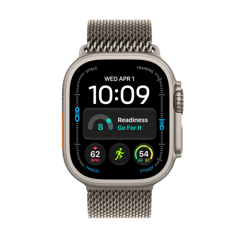 Apple Watch Ultra 4 GPS + Cellular 49mm Natural Titanium Case with Natural Titanium Milanese Loop - S - iSTYLE.mk