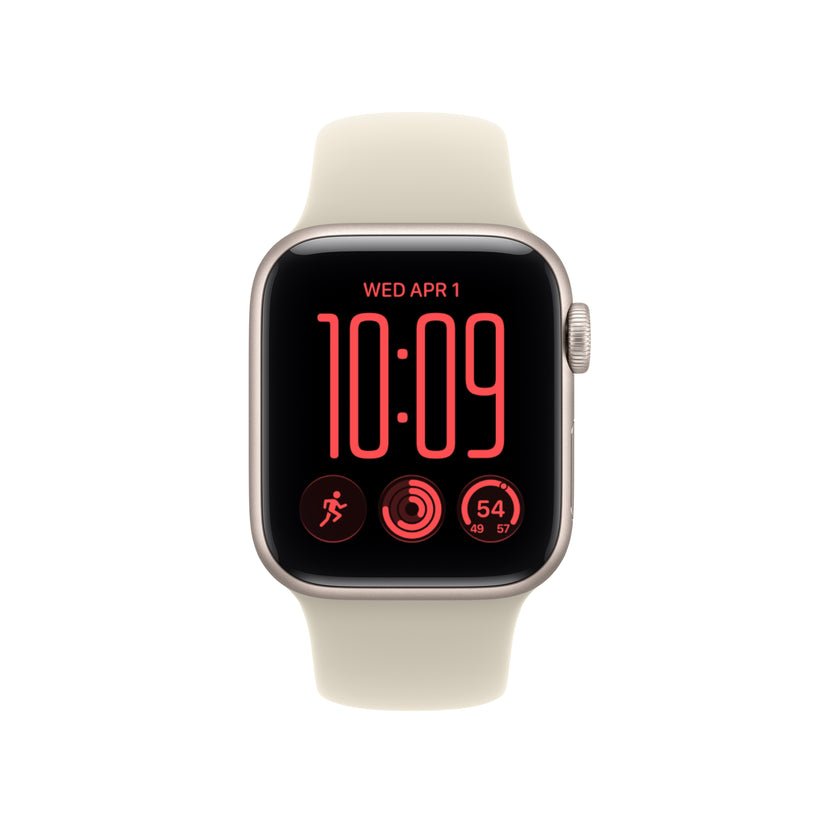 Apple Watch SE 3 GPS 40mm Starlight Aluminium Case with Sand Sport Band - M/L - iSTYLE.mk