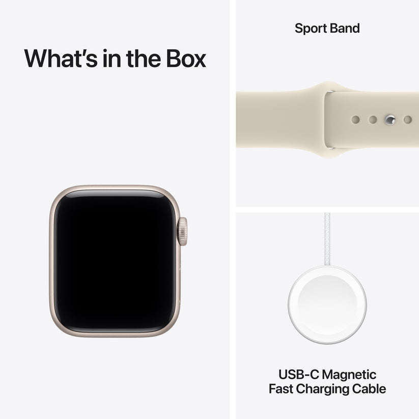 Apple Watch SE 3 GPS 40mm Starlight Aluminium Case with Sand Sport Band - M/L - iSTYLE.mk