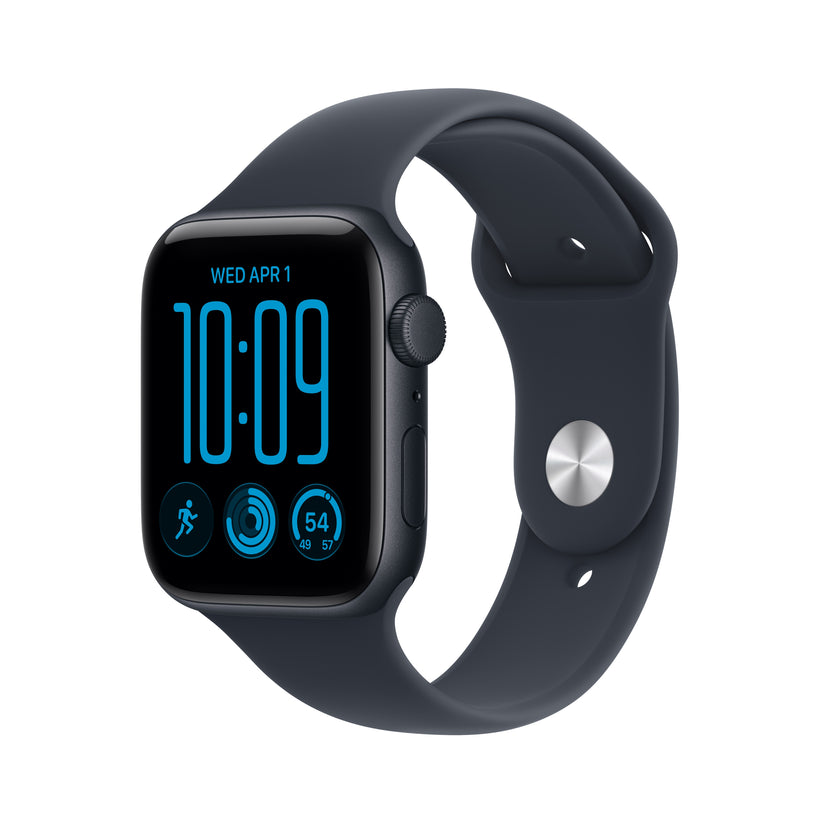 Apple Watch SE 3 GPS 44mm Midnight Aluminium Case with Navy Blue Sport Band - M/L - iSTYLE.mk