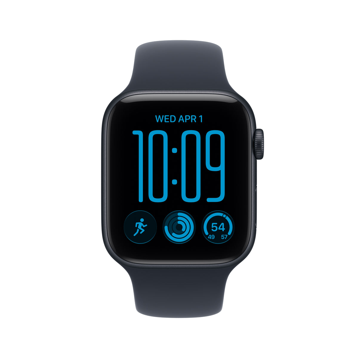 Apple Watch SE 3 GPS 44mm Midnight Aluminium Case with Navy Blue Sport Band - M/L - iSTYLE.mk