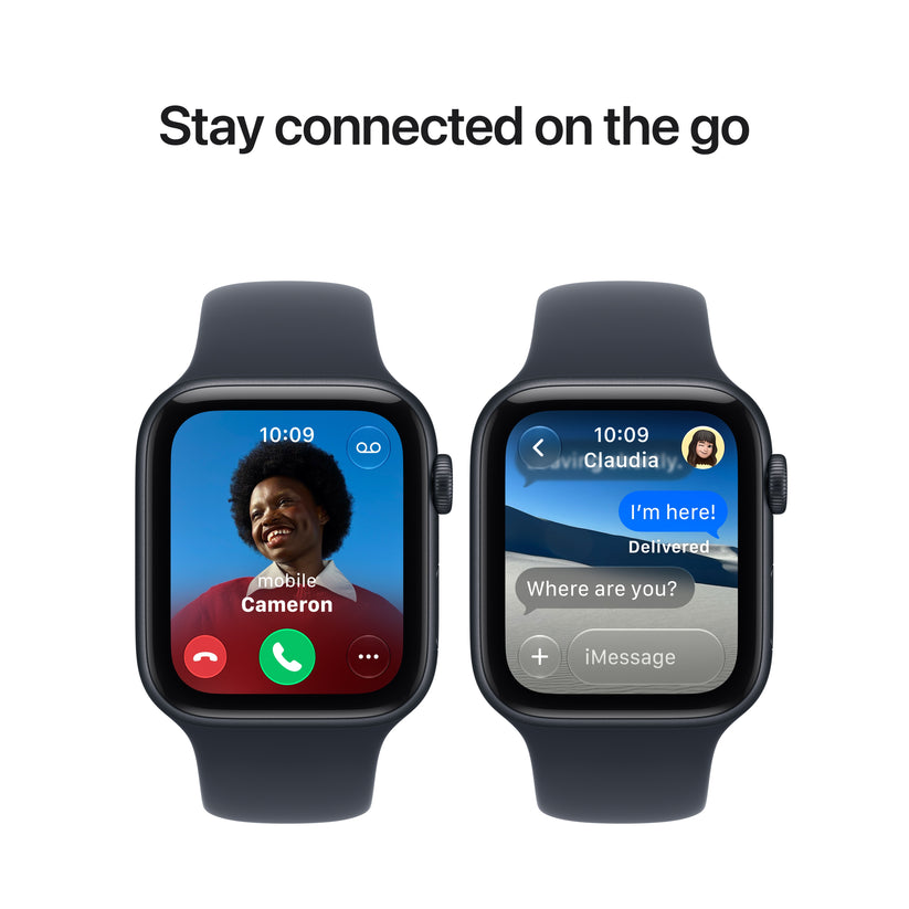 Apple Watch SE 3 GPS 44mm Midnight Aluminium Case with Navy Blue Sport Band - M/L - iSTYLE.mk