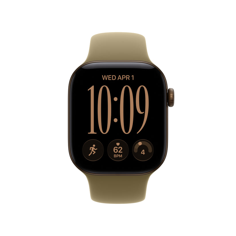 Apple Watch Series 12 GPS 42mm Dark Bronze Aluminium Case with Olive Sport Band - M/L - iSTYLE.mk