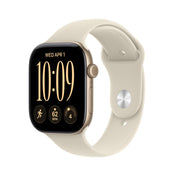 Apple Watch Series 12 GPS 46mm Light Gold Aluminium Case with Sand Sport Band - S/M - iSTYLE.mk