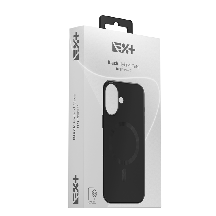 NOA Hybrid Case for iPhone 17 | Black | MagSafe Compatible