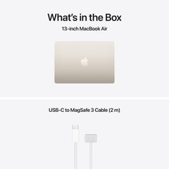 13-инчен MacBook Air:Apple M5 чип сo 10-јадрен CPU и 10-јадрен GPU, 2TB SSD, 24GB RAM, US - English - Starlight CTO - iSTYLE.mk